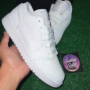 Jordan 1 Low Triple White GS